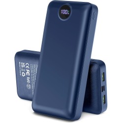 Batterie externe 50000mah charge rapide,power bank grande capacité 22,5w,usb-c avec 3 sorties & 2 entrées chargeur portable écra