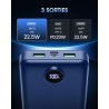 Batterie externe 50000mah charge rapide,power bank grande capacité 22,5w,usb-c avec 3 sorties & 2 entrées chargeur portable écra