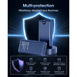 Batterie externe 50000mah charge rapide,power bank grande capacité 22,5w,usb-c avec 3 sorties & 2 entrées chargeur portable écra