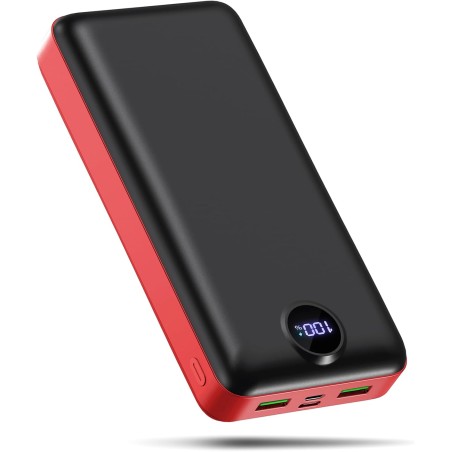 Pdbest batterie externe 50000mah charge rapide,power bank grande capacité avec 3 sorties & 2 entrées 22,5w,usb-c chargeur portab