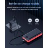 Pdbest batterie externe 50000mah charge rapide,power bank grande capacité avec 3 sorties & 2 entrées 22,5w,usb-c chargeur portab