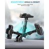 Hoppac Support Telephone Voiture, Porte Téléphone Voiture Tableau de Bord et Voiture Pare-Brise, 360 Degrés Rotation, Un Bouton 