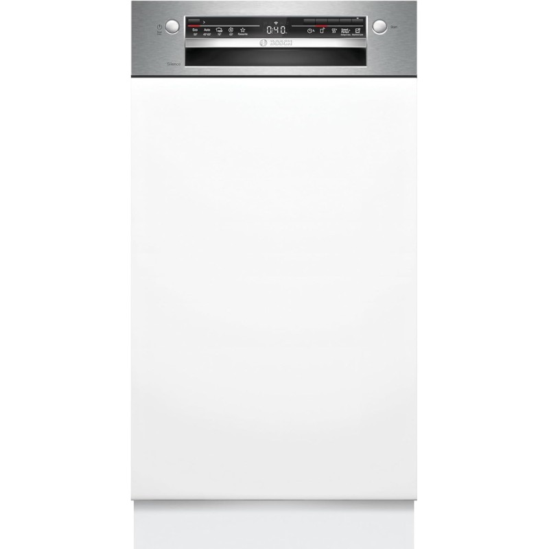 Bosch SPI2HKS42E, Série 2, Lave-vaisselle encastrable, 45 cm, 10 couverts, Home Connect, Bandeau metallic
