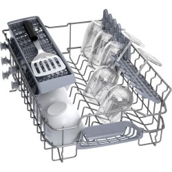 Bosch SPI2HKS42E, Série 2, Lave-vaisselle encastrable, 45 cm, 10 couverts, Home Connect, Bandeau metallic