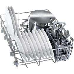 Bosch SPI2HKS42E, Série 2, Lave-vaisselle encastrable, 45 cm, 10 couverts, Home Connect, Bandeau metallic