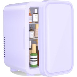 YASHE Mini réfrigérateur, 6 litres/8 canettes 220-240 V AC/DC, réfrigérateur thermoélectrique portable pour chambre à coucher, s