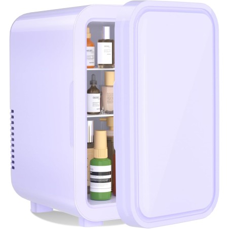 YASHE Mini réfrigérateur, 6 litres/8 canettes 220-240 V AC/DC, réfrigérateur thermoélectrique portable pour chambre à coucher, s