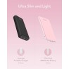 Batterie Externe 26800mAh Power Bank Chargeur Portable Li-Polymère Autorisé en Avion avec 4 Sorties et 3 Entrées Compatible avec