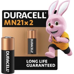 DURACELL MN21 Piles alcalines spéciales 12V (A23/ 23A/ V23GA/ LRV08 / 8LR932) (Lot de 2) – Longue durée – Pour télécommandes, sy