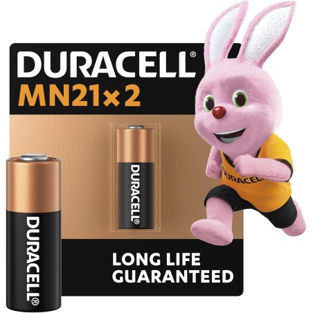 DURACELL MN21 Piles alcalines spéciales 12V (A23/ 23A/ V23GA/ LRV08 / 8LR932) (Lot de 2) – Longue durée – Pour télécommandes, sy