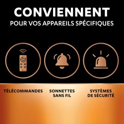 DURACELL MN21 Piles alcalines spéciales 12V (A23/ 23A/ V23GA/ LRV08 / 8LR932) (Lot de 2) – Longue durée – Pour télécommandes, sy