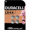DURACELL LR44 Piles alcalines spéciales 1,5V (A76) (Lot de 4) – JUSQU'A +50% DE Puissance – pour thermomètres, calculatrices, Mo