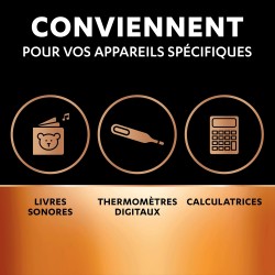 DURACELL LR44 Piles alcalines spéciales 1,5V (A76) (Lot de 4) – JUSQU'A +50% DE Puissance – pour thermomètres, calculatrices, Mo