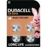 DURACELL 2016 Piles Boutons au lithium 3V (lot de 4) - Longue durée garantie - Technologie sécurité enfant - Pour clés électroni