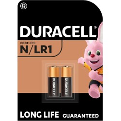 Duracell N Pile alcaline 1,5V, lot de 2 (E90 / LR1), pour lampes de poche, calculatrices et phares de vélo