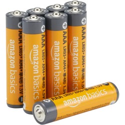 Amazon Basics Lot de 8 piles alcalines AAA haute performance, 1,5 V, durée de conservation de 10 ans