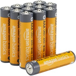 Amazon Basics Lot de 12 piles alcalines AAA haute performance, 1,5 V, durée de conservation de 10 ans