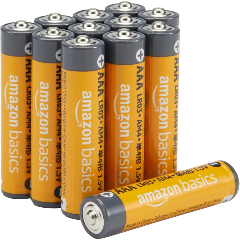 Amazon Basics Lot de 12 piles alcalines AAA haute performance, 1,5 V, durée de conservation de 10 ans
