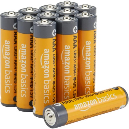 Amazon Basics Lot de 12 piles alcalines AAA haute performance, 1,5 V, durée de conservation de 10 ans