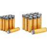 Amazon Basics Lot de 24 piles alcalines haute performance AA et AAA, format économique, 12 piles AA et 12 piles AAA, 1,5 V, duré
