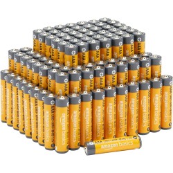 Amazon Basics Lot de 100 piles alcalines AAA haute performance, 1,5 V, durée de conservation de 10 ans
