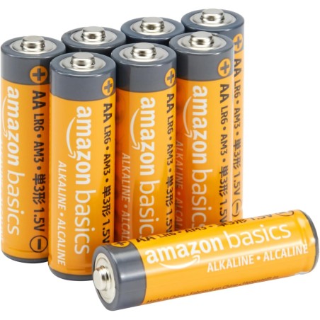 Amazon Basics Lot de 8 piles alcalines AA haute performance, 1,5 V, durée de conservation de 10 ans