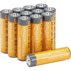 Amazon Basics Lot de 12 piles alcalines AA haute performance, 1,5 V, durée de conservation de 10 ans