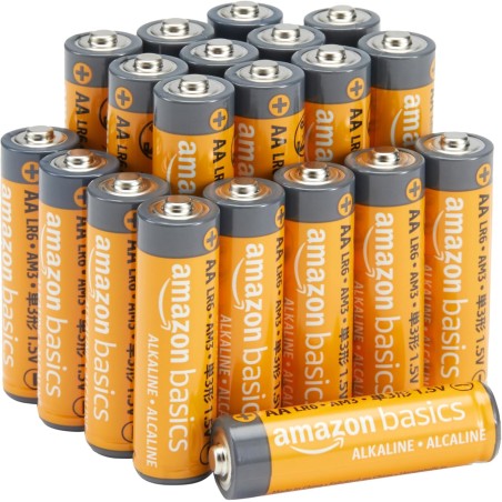 Amazon Basics Lot de 20 piles alcalines AA haute performance, 1,5 V, durée de conservation de 10 ans