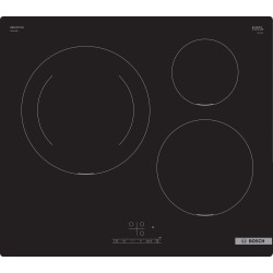 Bosch PUJ611BB5E, Série 4, Plaque induction, 3 feux, 60 cm, Noir, Sans cadre