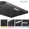 COMFEE'SLIF17B-60 LED,Hotte aspirante 60 cm, sous comptoir, 2 modes d'aspiration - 3 niveaux de vitesse - Noir