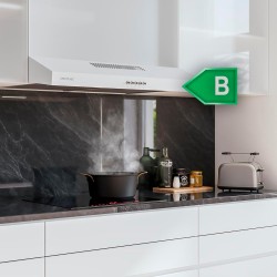 Cecotec hotte aspirante 60cm wide bolero flux cm 602200 blanc b. suction power 220m3/h, 70w motor, low consumption, mechanical c