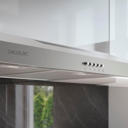 Cecotec Hotte Aspirante 60cm Wide Bolero Flux CM 602200 Inox B. Suction Power 220m3/h, 70W Motor, Low Consumption, Mechanical Co