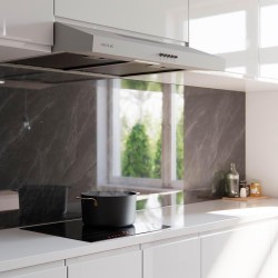 Cecotec Hotte Aspirante 60cm Wide Bolero Flux CM 602200 Inox B. Suction Power 220m3/h, 70W Motor, Low Consumption, Mechanical Co