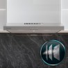 Cecotec Hotte Aspirante 60cm Wide Bolero Flux CM 602200 Inox B. Suction Power 220m3/h, 70W Motor, Low Consumption, Mechanical Co