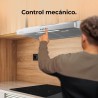 Cecotec Hotte Aspirante 60cm Wide Bolero Flux CM 602200 Inox B. Suction Power 220m3/h, 70W Motor, Low Consumption, Mechanical Co