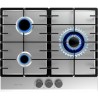 Cecotec Plaque à Bolero Squad G 3200F Inox. Plaque à gaz avec 3 feux, finition inox, grilles en fonte, puissance de 6250W, allum