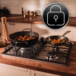 Cecotec Plaque à Bolero Squad G 3200F Inox. Plaque à gaz avec 3 feux, finition inox, grilles en fonte, puissance de 6250W, allum