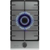 Cecotec Plaque de Gaz Butane et Naturel 1 Feu Bolero Squad G 1200F Inox. 3500 W, Acier Inox, Grilles Complètes en Fonte, Brûleur