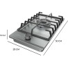 Cecotec Plaque de Gaz Butane et Naturel 1 Feu Bolero Squad G 1200F Inox. 3500 W, Acier Inox, Grilles Complètes en Fonte, Brûleur