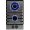 Cecotec Plaque de Gaz Butane et Naturel 2 Feux Bolero Squad G 2200F Inox. 5250 W, Acier Inox, Grilles Complètes en Fonte, Brûleu