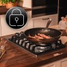 Cecotec Plaque de Gaz Butane et Naturel 2 Feux Bolero Squad G 2200F Inox. 5250 W, Acier Inox, Grilles Complètes en Fonte, Brûleu