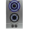 Cecotec Plaque de Gaz Butane et Naturel 2 Feux Bolero Squad G 2200S Inox. 5250 W, Acier Inox, Grilles Individuelles en Fonte, Br