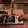 Cecotec Plaque de Gaz Butane et Naturel 2 Feux Bolero Squad G 2200S Inox. 5250 W, Acier Inox, Grilles Individuelles en Fonte, Br