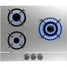 Cecotec Plaque à gaz Bolero Squad G 3200S Inox. Plaque à gaz 3 feux, finition inox, grilles individuelles, puissance de 6250W, b