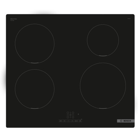 Bosch PUE611BB5E, Série 4, plaque à Induction, 4 foyers, 60 cm, Puissance 4600 W, Noir