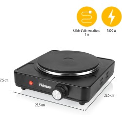 Tristar Plaque de cuisson électrique - Feu simple - Pour logement étudiant, camping, kitchenette - 18,5 cm de diamètre - Thermos