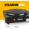 Tristar Plaque de cuisson électrique - Feu simple - Pour logement étudiant, camping, kitchenette - 18,5 cm de diamètre - Thermos