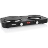 Tristar Plaque de cuisson électrique - Double feu - Pour logement étudiant, camping, kitchenette - 15,5 & 18,5 cm de diamètre - 