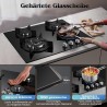 TopStrong Plaque de Cuisson Gaz 4 Feux, 60cm Plaque Gaz 4 Feux avec Sécurité Thermocouple, Cuisinière Encastrable, Naturel/Propa
