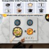 Plaque de Cuisson Gaz 4 Feux Blanc, TopStrong Plaque Gaz 4 Feux Verre avec Sécurité Thermocouple 60cm, Encastrable Table de cuis